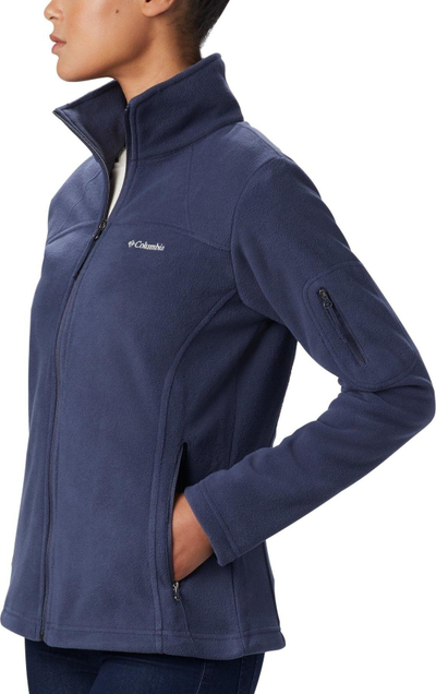 Jakne fleece për gra Columbia Fast Trek II, me zinxhir komplet, xhepa me zinxhir, blu navy