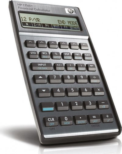 Kalkulator financiar HP 17BII Plus, LCD me 2 rreshta, 250 funksione, argjend