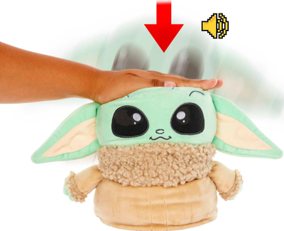 Lodër pelushi Mattel Star Wars Grogu që kërcen, me zëra, 27.5 cm, jeshile