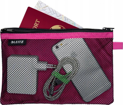 Etui tablet Leitz WOW L, 2 ndarje, me zinxhir, rozë
