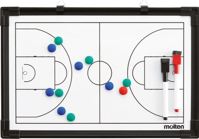 Tabelë taktike basketbolli Molten MSBB, magnetike, paloset, bardh e zi
