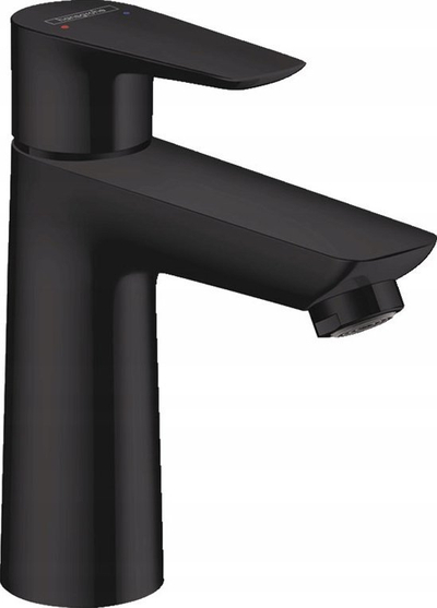Rubinet lavamani Hansgrohe Talis E 110 CoolStart, miksues njëdorësh, me set shkarkimi, i zi mat