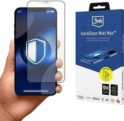 Mbrojtës ekrani 3mk HardGlass Matt Max për iPhone 15 Plus 6.7", xham i kalit mat, transparent