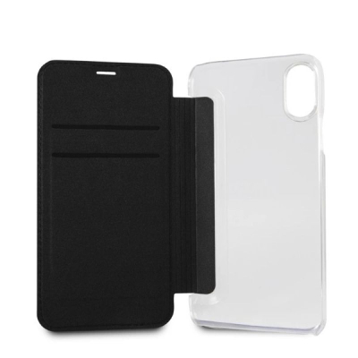 Kapak telefoni Karl Lagerfeld Valentine Book për iPhone X XS, kapak libër me shkëlqim, i kuq