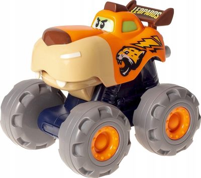Lodër makinë Monster Truck Smily Play Leopard SP84359 AN01, me tërheqje mbrapa, plastike, shumëngjyrëshe