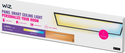 Плафонски LED панел WiZ Panel RT, 36W, Wi‑Fi, црн