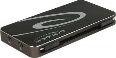 Docking station USB C Delock 87773, 4K, 3 porta video, gri