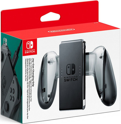 Grip karikues për Joy-Con Nintendo Switch, me karikim gjatë lojës, gri