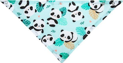 Përparëse-shall për bebe Akuku Panda Scarf, pambuk 100%, me kopsa, ngjyrë mente me panda