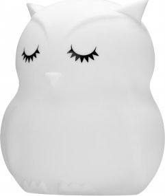 Ноќна ламба Redleaf Silly Owl, силикон, LED RGB, бела