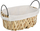 Shportë për bukë dhe fruta KESPER Bread and Fruit Basket, dru i thurur, 25 x 17 x 15 cm, e bardhë