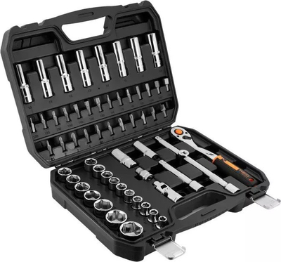 Set veglash Neo 10-042, 58 pjesë, 1/2", në kuti plastike