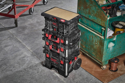 Sipërfaqe pune Milwaukee Packout, kompensatë druri, kornizë plastike, e zezë