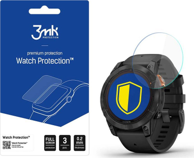 Stakllo mbrojtëse hibride 3mk FlexibleGlass Lite për Garmin Fenix 7 Pro Solar, 0.2mm, transparente