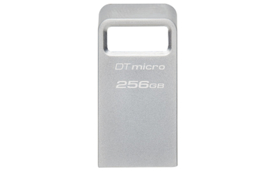 USB Kingston DataTraveler Micro DTMC3G2, 256GB, USB 3.2 Gen 1, металик сребрена