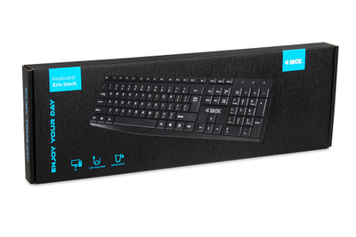 Tastierë IBOX Eris, QWERTY, USB, e zezë