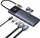 HUB Baseus Metal Gleam Series II 7‑në‑1 USB‑C, 2x HDMI 4K, 100W PD, gri