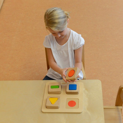 Lodër druri Masterkidz Shapes and Colors, shumëngjyrëshe