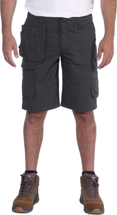 Shorc cargo Carhartt Steel Multipocket, ripstop stretch, plot xhepa, gri e errët, W32