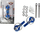 Kapëse kapaku motori Epman Blue Hood Pins, set me 2 copa, alumini, blu