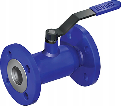 Rubinet sferik uji WKP 2a, 1.6–4.0 MPa, me flange, blu