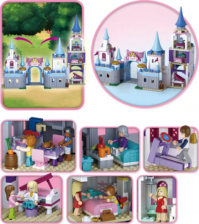 Set blloqesh ndërtimi Torro Castle Sapphire, kalatë, shumëngjyrësh