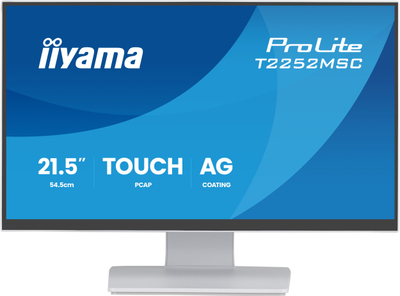 Monitor me prekje iiyama T2252MSC-W2AG, 21.4\", FHD, 100 Hz, i bardhë