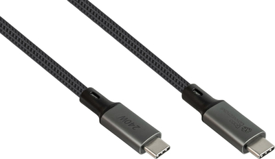 Kabllo USB Alcasa 2404-TK018A, USB4 Gen 3x2, 1.8m USB-C me USB-C, grafit