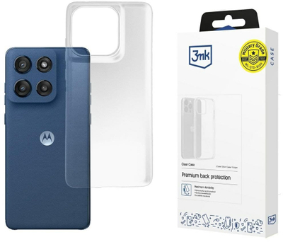 Kapak telefoni 3MK Clear Case për Motorola Moto Edge 60 dhe 60 Fusion, transparent