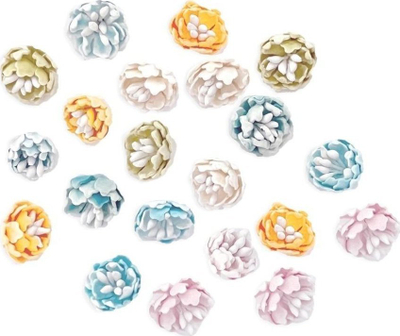 Lule dekorative prej letre “Paper Camellias”, 21 copë, me shumë ngjyra