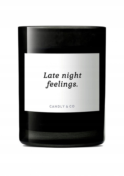 Qiri me aromë Candly &amp; Co Late Night Feelings, 250g, me dyll soje, enë e zezë