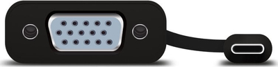 Adapter video Alogic UCVGA-ADP, USB-C në VGA, 1080p, 15 cm, i zi