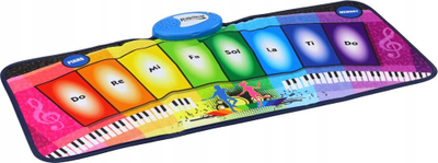 Tapet muzikor edukativ Rainbow Piano, me melodi dhe zëra, shumëngjyrësh