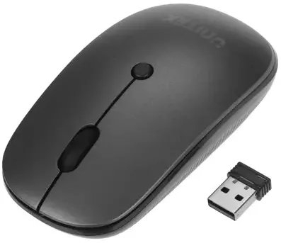 Maus wireless UNITEK SlimTrack, 2.4GHz, 1600 DPI, gri