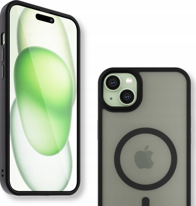 Kuti mbrojtëse Next One Mist Shield MagSafe, për iPhone 15, gjysmë e tejdukshme, e zezë
