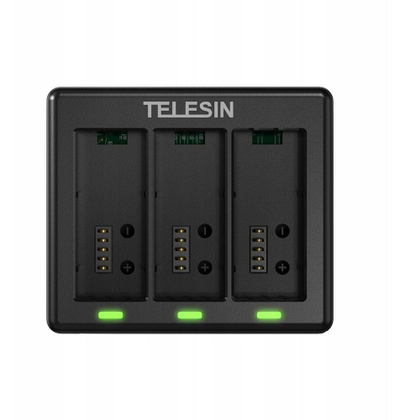 Karikues USB për bateri TELESIN S0-bcg-13-tgp, për GoPro Hero 13 Black, 3 porta, i zi