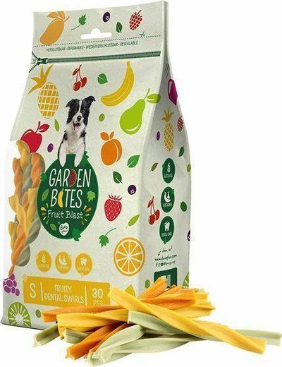 Shpërblime për qen Duvo+ Garden Bites Fruity Dental Swirls S, 30 kokrra, 230g