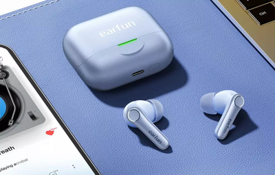 Kufjet EarFun Air Pro 4+ ANC, TWS, Bluetooth 6.0, të kaltra