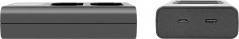 Karikues baterish Newell DL-USB-C me dy vende, për NP-W235, i zi