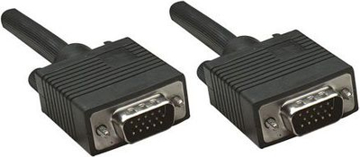 Kabllo VGA Manhattan SVGA, 3m, 15 pin meshkuj-meshkuj, e zezë