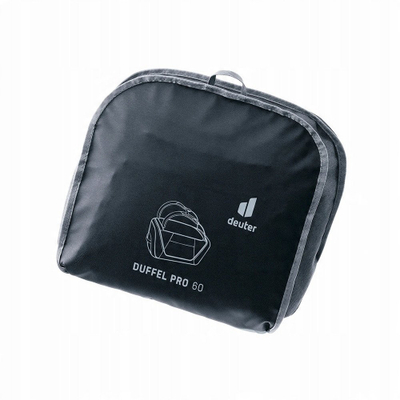 Çantë udhëtimi Deuter Duffel Pro 60, 60L, rezistente ndaj ujit, e zezë