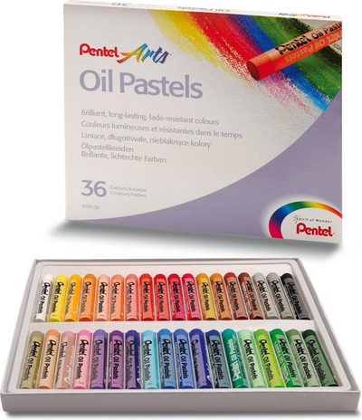 Маслени пастели Pentel NE PHN-36, 36 бои