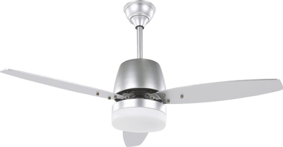 Ventilator tavani MLAVA Silver, me dritë, me pult, ngjyrë argjendi