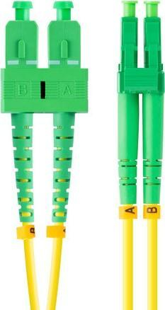 Kabëll optik Lanberg FIBER PATCHCORD, SM SC/APC në LC/APC, duplex 2m, i verdhë