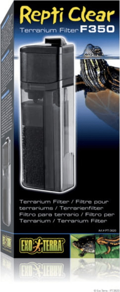Filtër i brendshëm për terrarium Exo Terra Repti Clear F350, sistem me tre faza, i zi