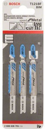 Set tehesh sharrë elektrike Bosch Professional T121 BF, 3 copë, për metal