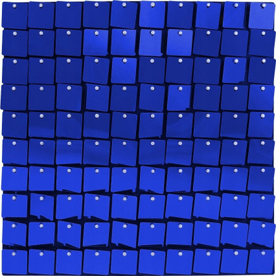 Panel dekorativ për mur, 30x30 cm, 100 katrorë plastikë, blu