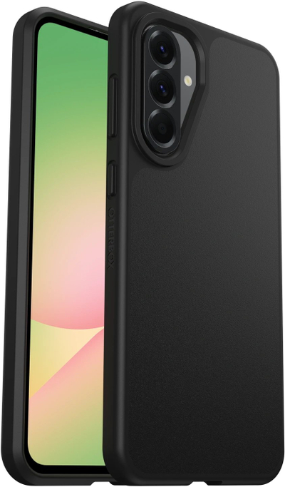 Заштита за телефон OtterBox React A56, тенка, отпорна на удари, црна