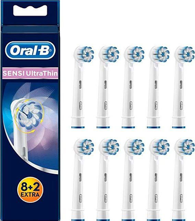 Koka furçe elektrike Oral-B Sensi UltraThin EB60, set 10 copë, të bardha
