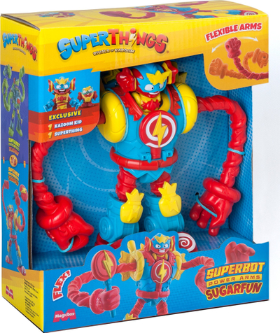 Lodër aksioni SuperThings Superbot Sugarfun, figurë Kazoom Kid, shumëngjyrëshe